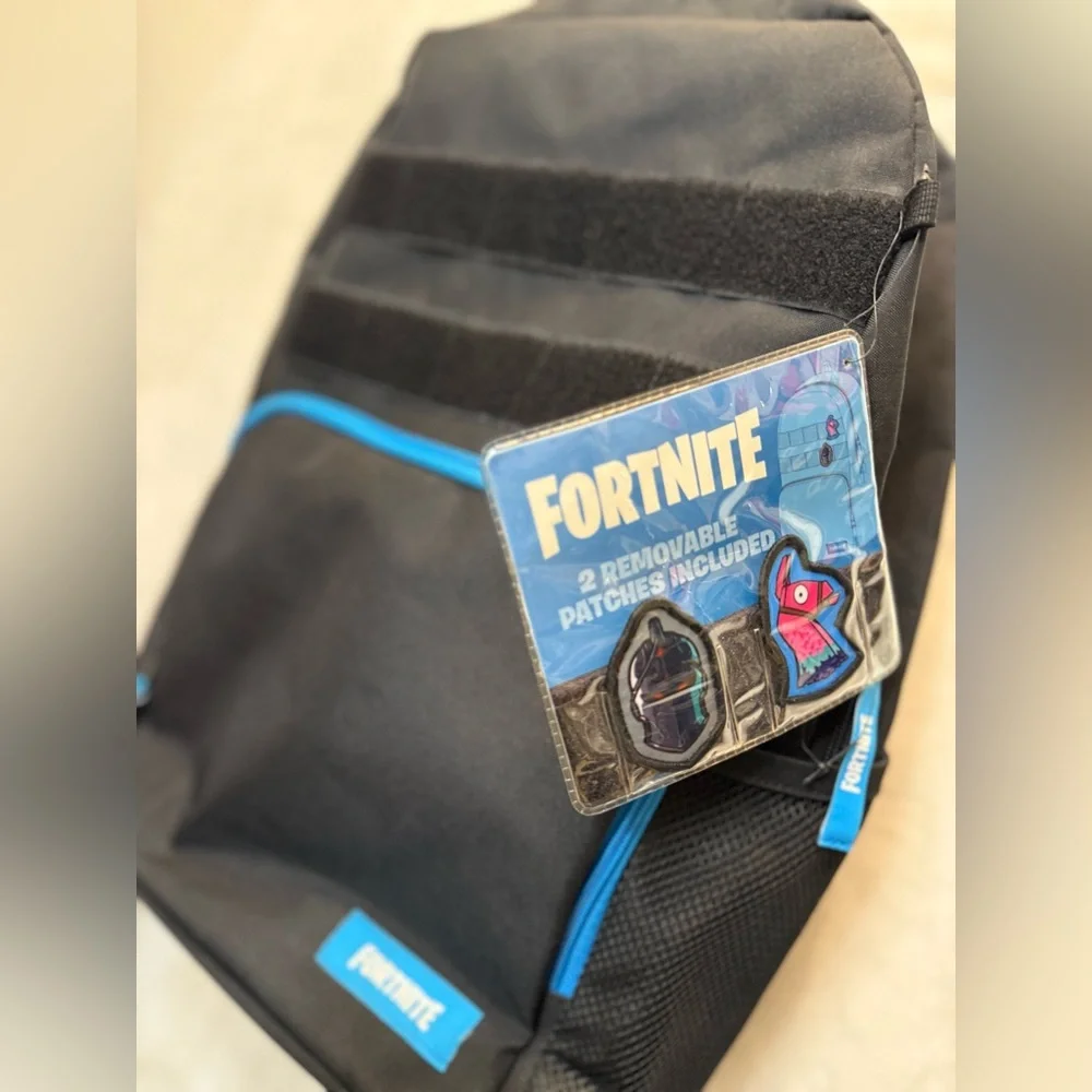 Fortnite Black Backpack With Blue Accents - Picture 6 of 10